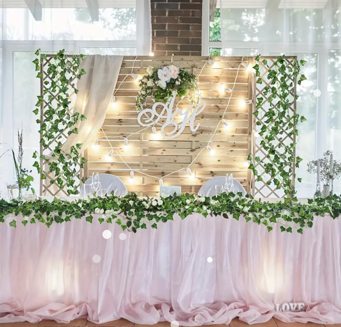 Artificial Ivy Vines Leaves Greenery Garland Boho Chic Décor Fake Faux Plant wedding decoration