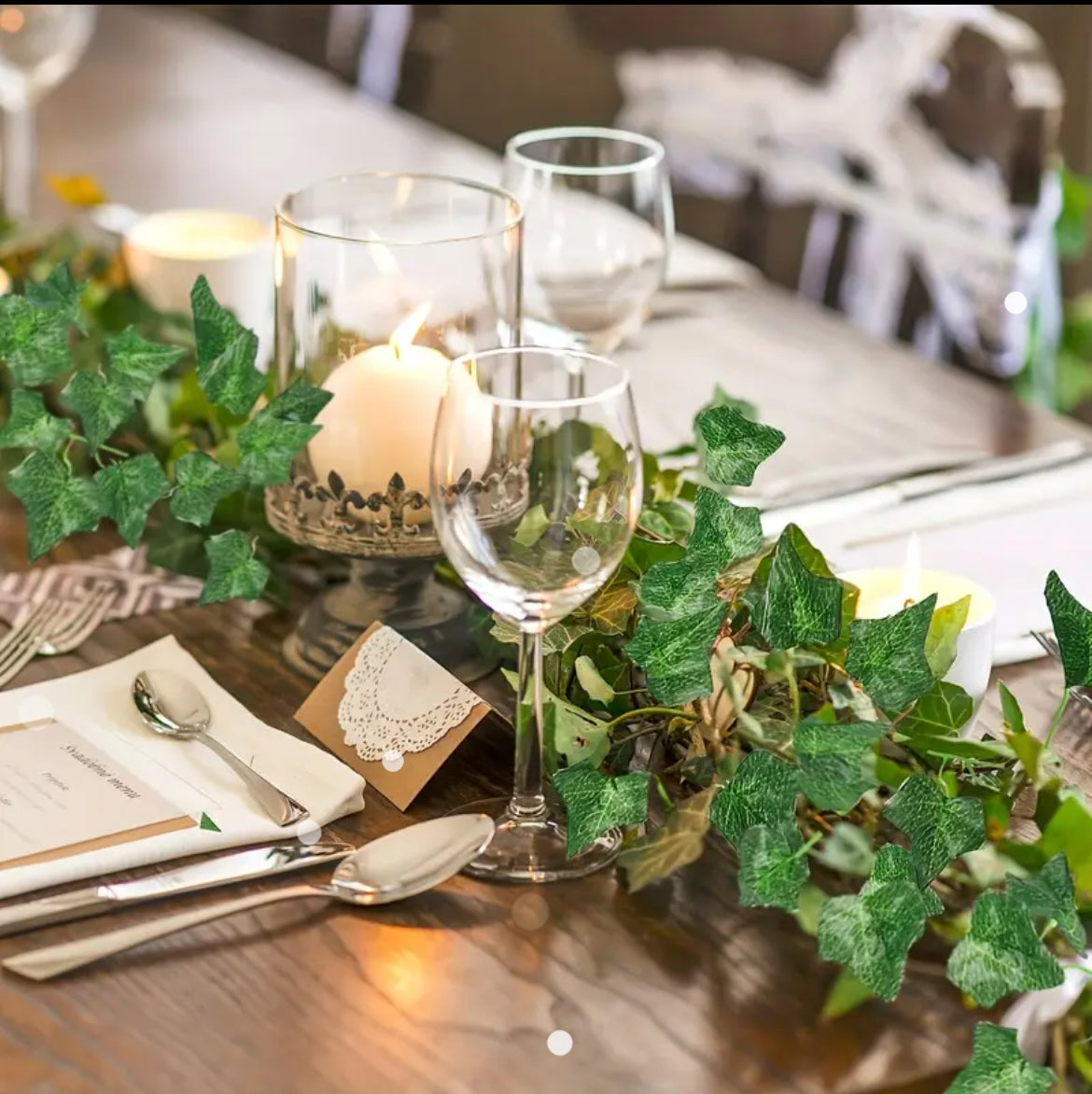 Artificial Ivy Vines Leaves Greenery Garland Boho Chic Décor Fake Faux Plant table decoration