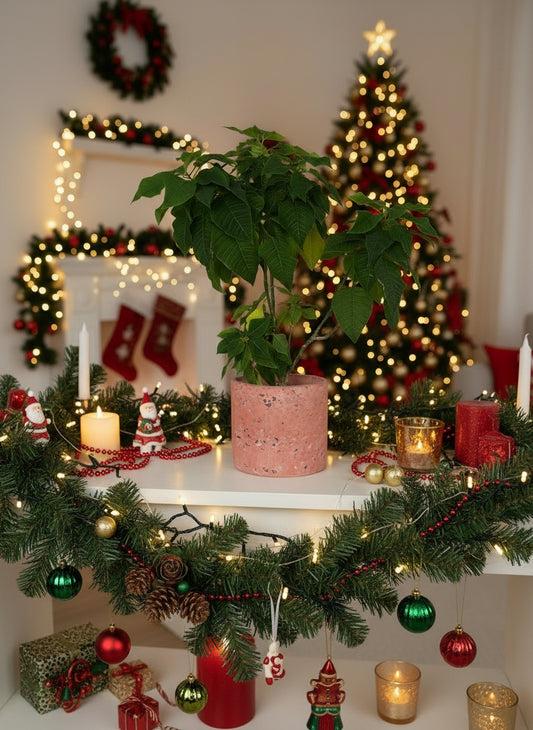 Blush Pink Speckled Ceramic Pot 17cm for indoor plant