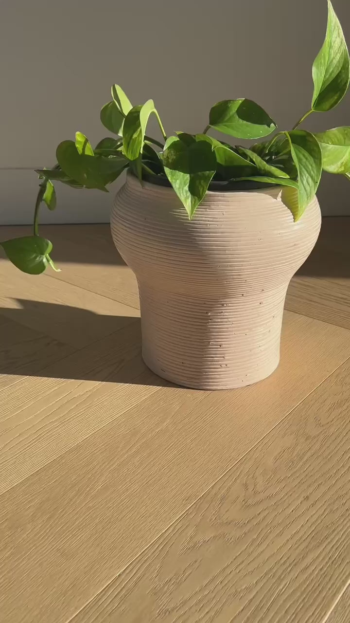 Dusk Pink Ceramic Vase/Plant Pot 17cm Diameter Boho Chic