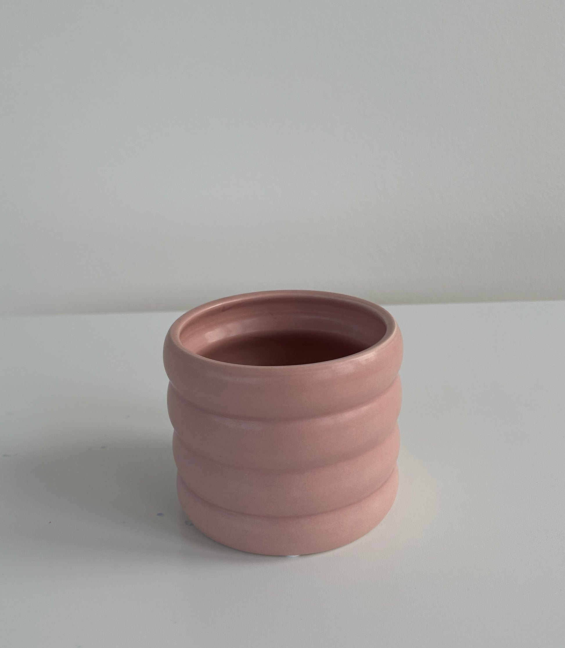 Blush pink coil pot 10cm