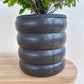 Black Coil Ceramic Pot 19cm Indoor Plant Pot