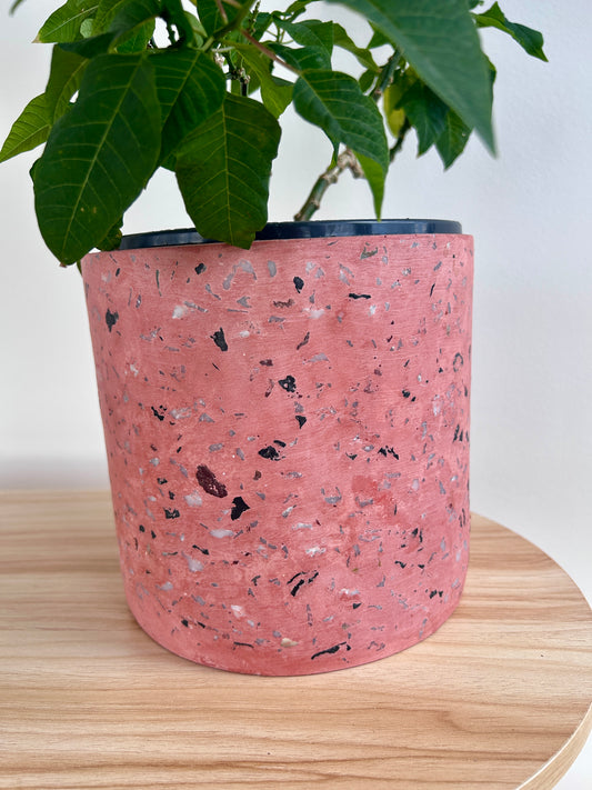 Blush Pink Speckle Terazzo Pot 15cm