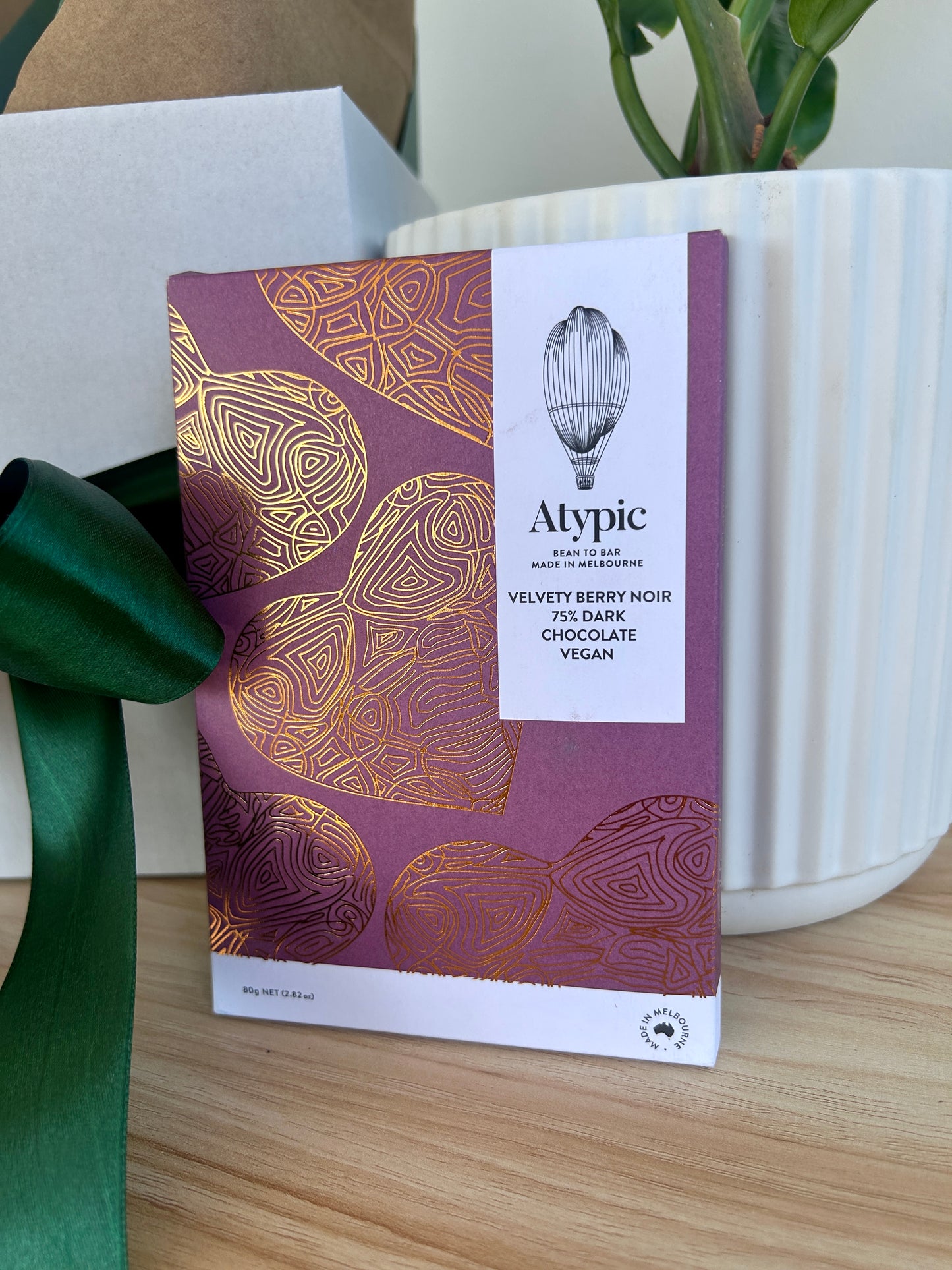 Career Celebration Gift Box Philodendron Rojo Congo Atypic Velvety Berry Noir Vegan Chocolate