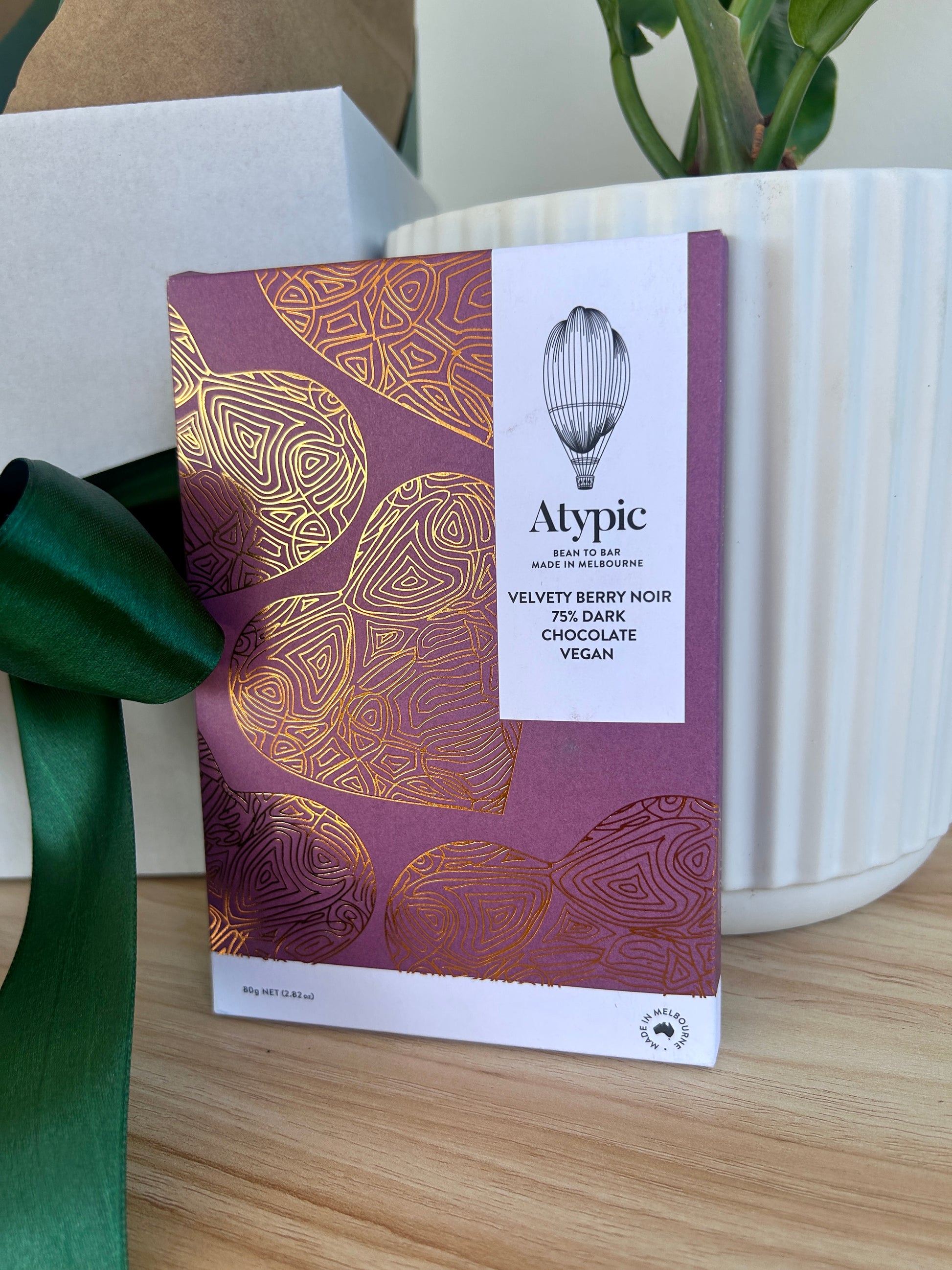 Career Celebration Gift Box Philodendron Rojo Congo Atypic Velvety Berry Noir Vegan Chocolate