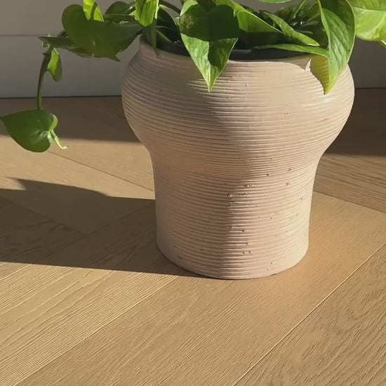 Dusk Pink Ceramic Vase/Plant Pot 17cm Diameter Boho Chic