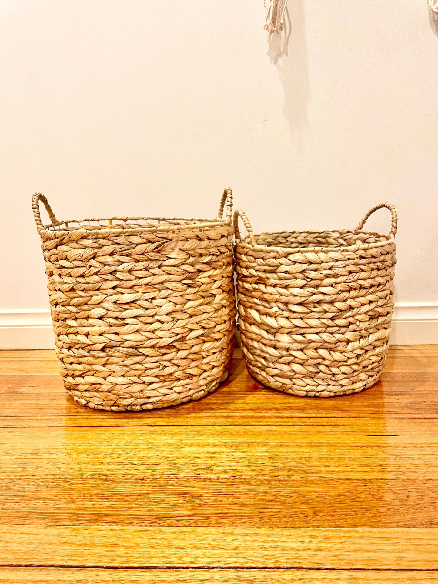 Seagrass Hand Woven Basket Round Large 29cm/35cm for Indoor Pot Plant 